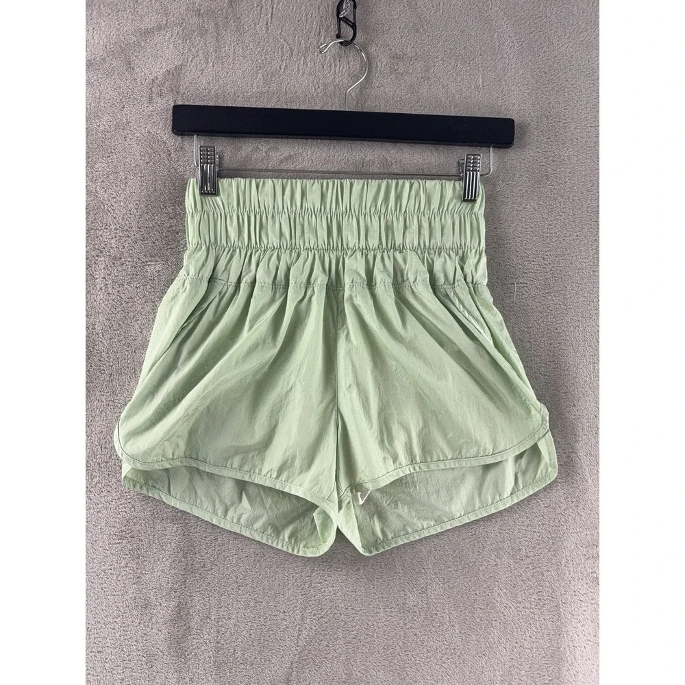 Free People FP‎ Movements Boxing Shorts Womens Size XS Green Casual Lounge
